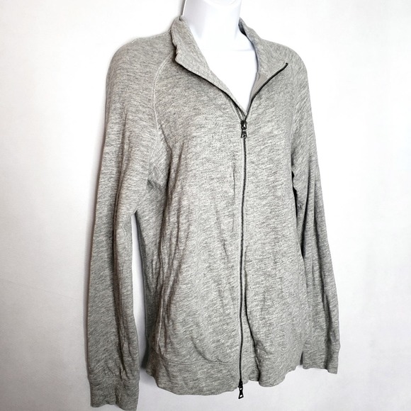 Vince. Raglan Heather Gray Full Zip Track Jacket Size Medium Men's - Picture 5 of 8